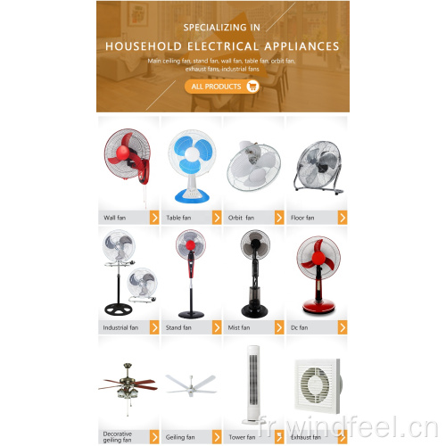 VENTE CHAUDE VENTILATEUR ÉLECTRIQUE 16 PO VENTILATEUR SUR SUPPORT